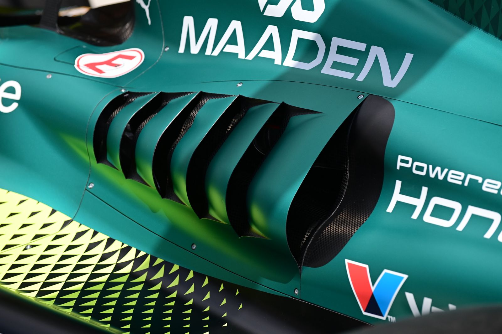 Kylluckor på Aston Martins sidopod, Ungerns GP 2026