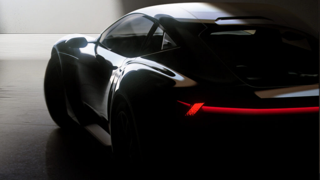 Teaserbild på Lynk & Co:s kommande GT-konceptbil inför världspremiären på Beijing Auto Show 2026